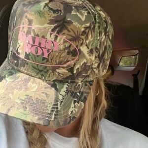 Dairy Boy pink Camo Hat